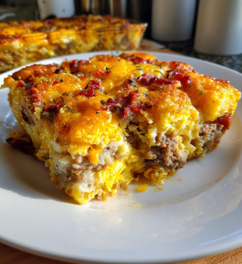 breakfast casserole tater tots