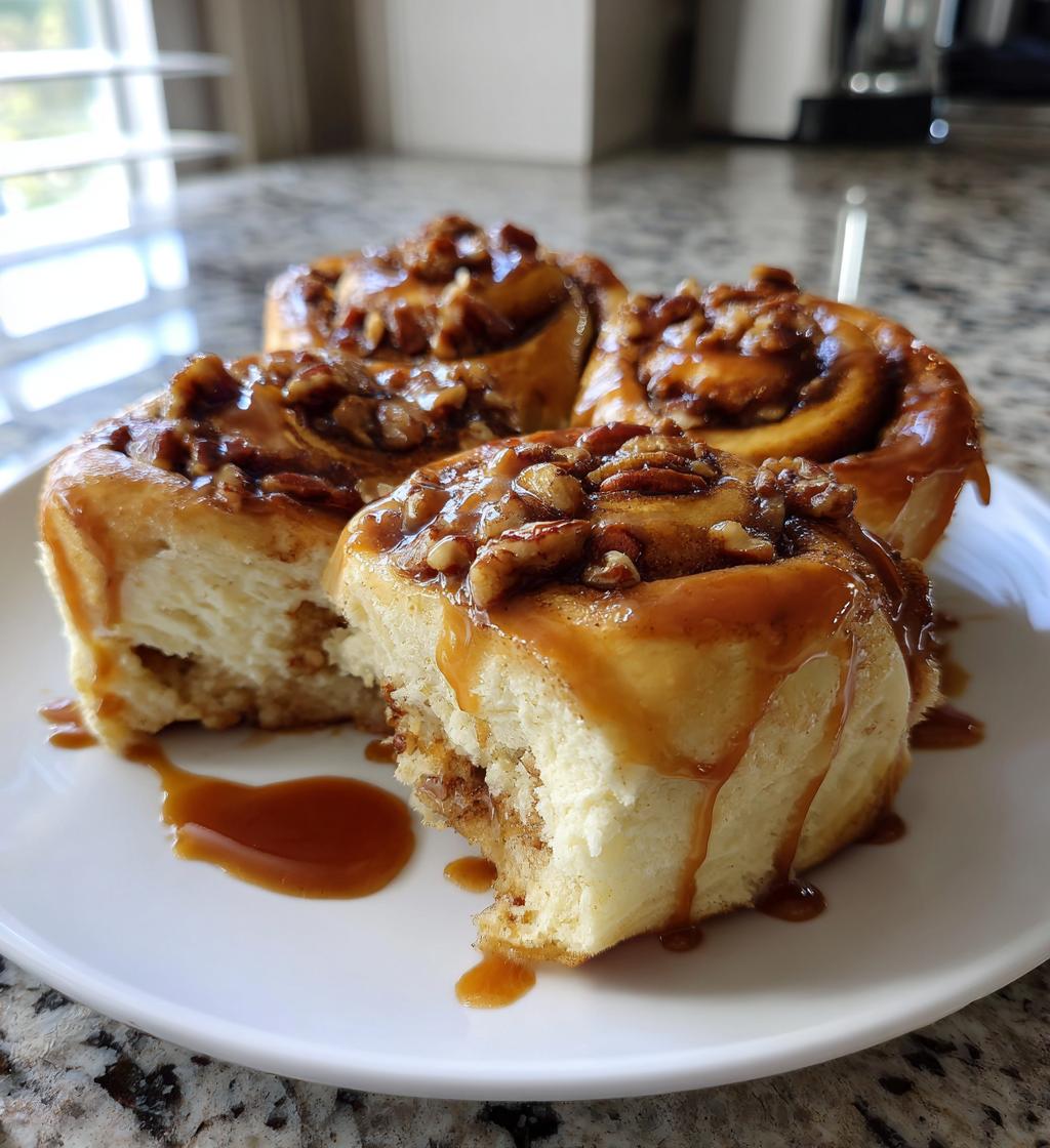 caramel pecan cinnamon rolls