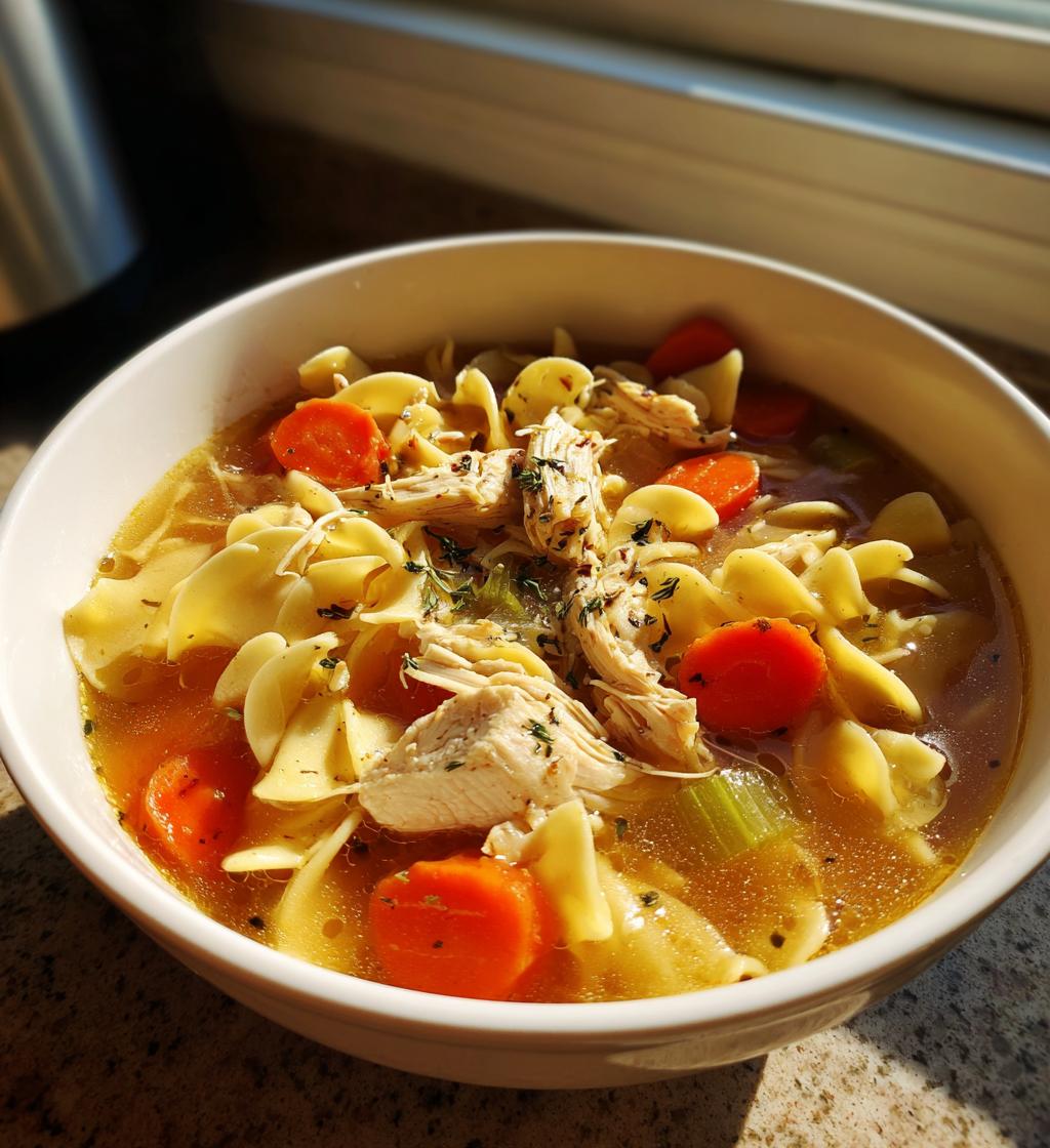 chicken noodle soup with rotisserie