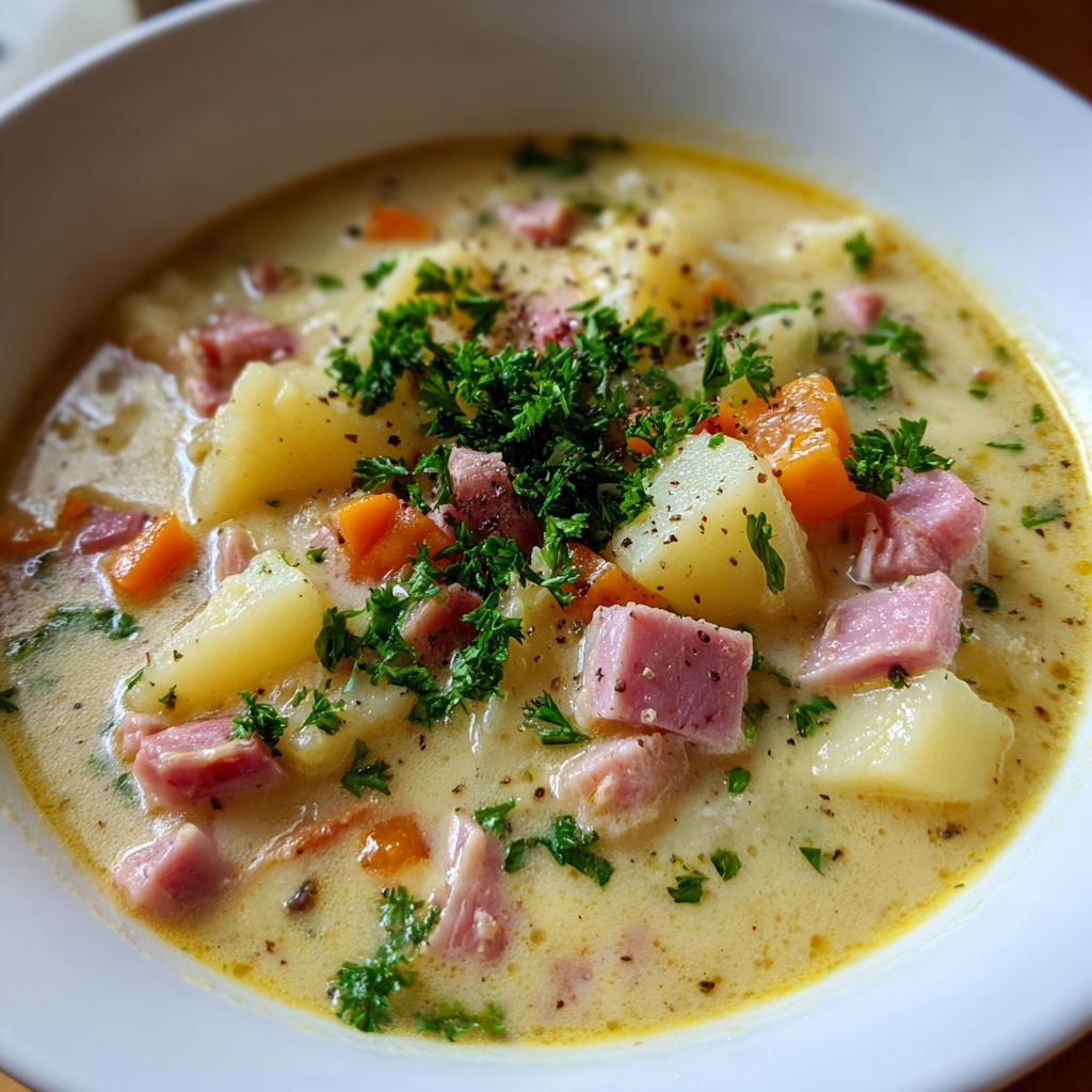 crock pot ham and potato soup