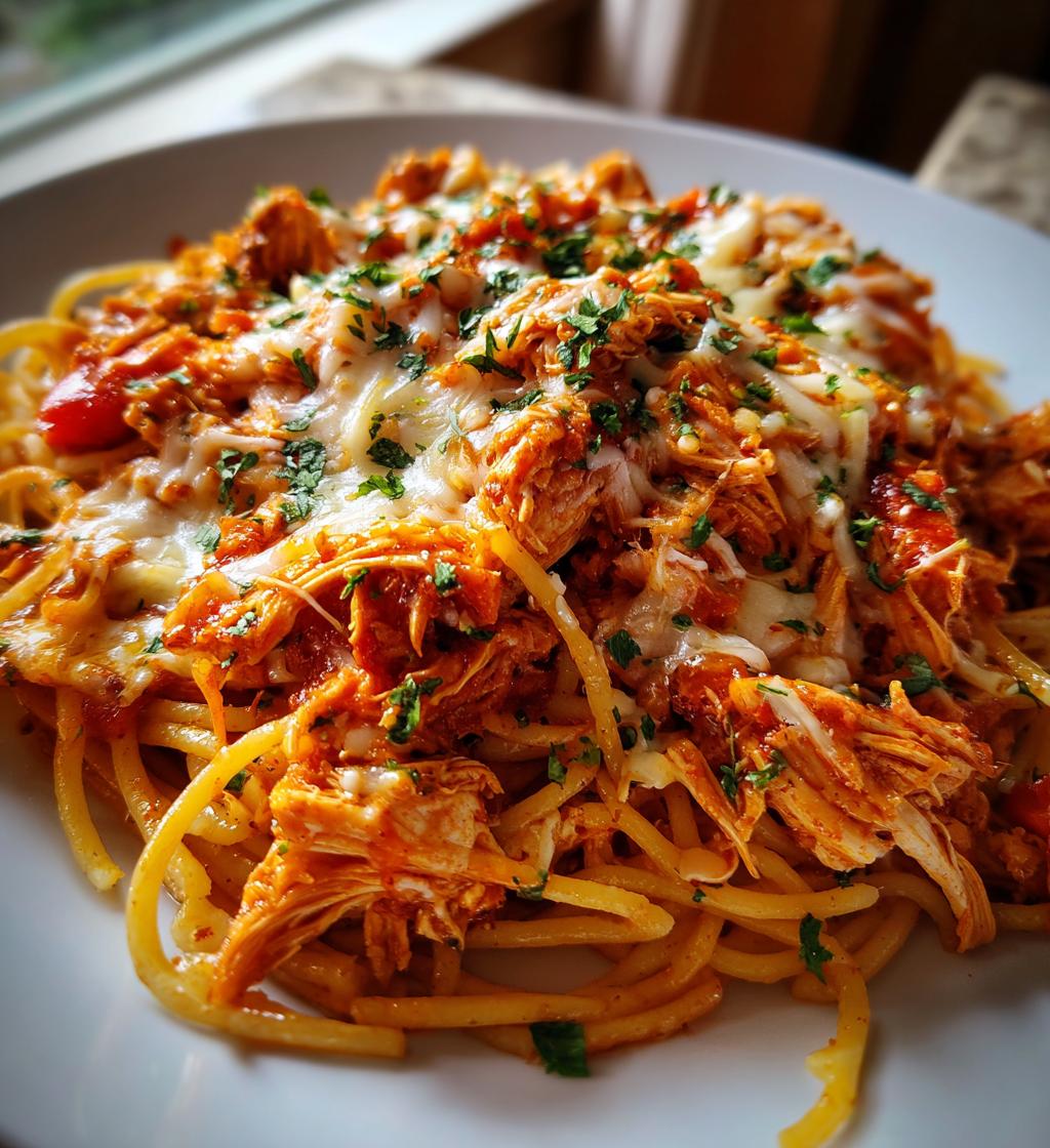 crockpot chicken spaghetti