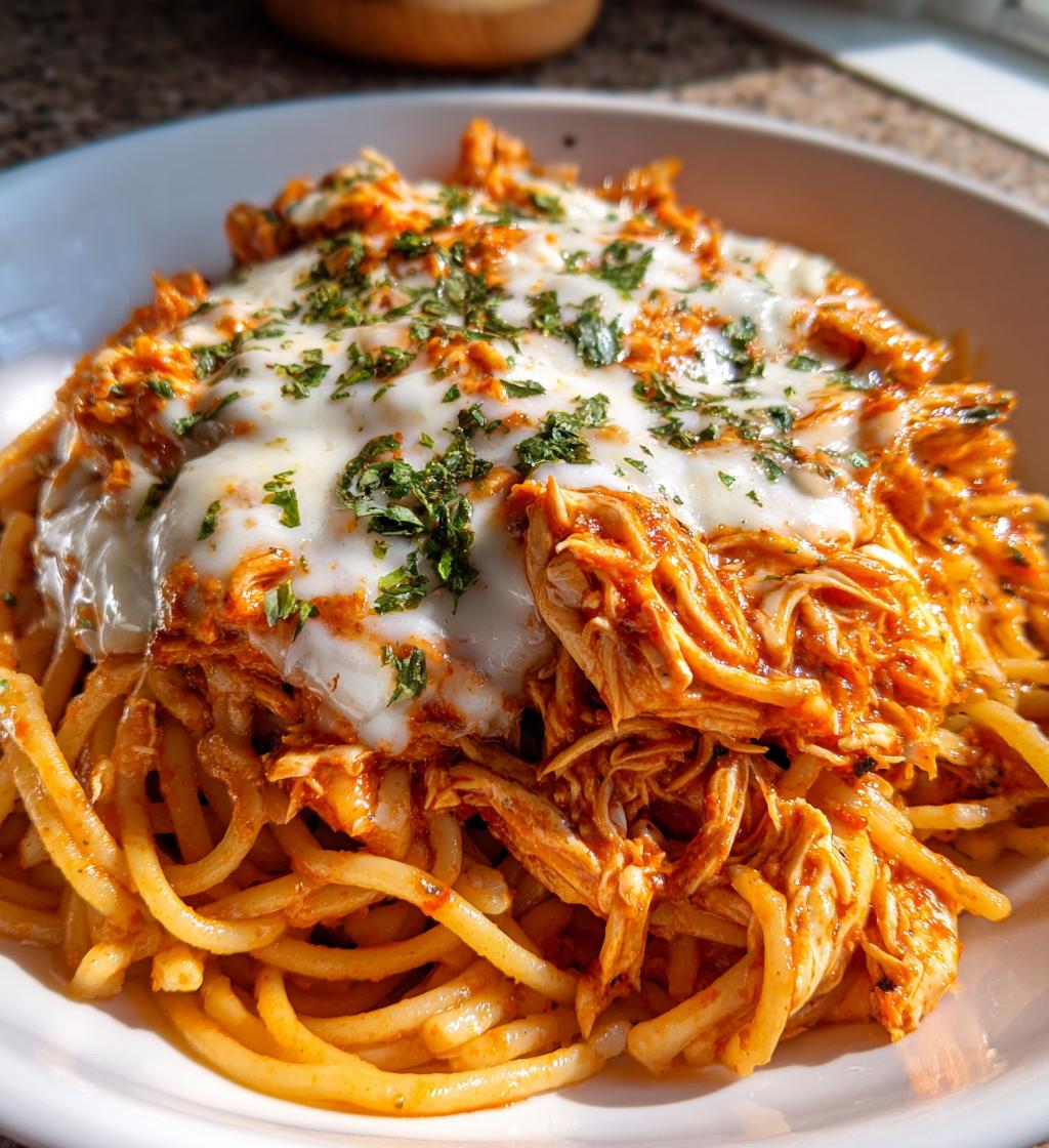 crockpot chicken spaghetti