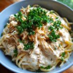 crockpot garlic parmesan chicken pasta