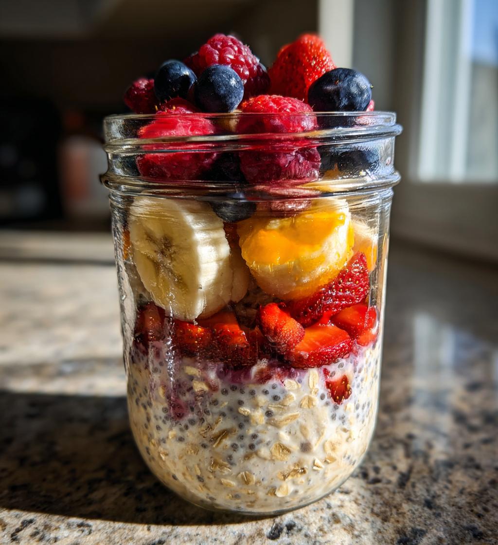 overnight oats in a jar
