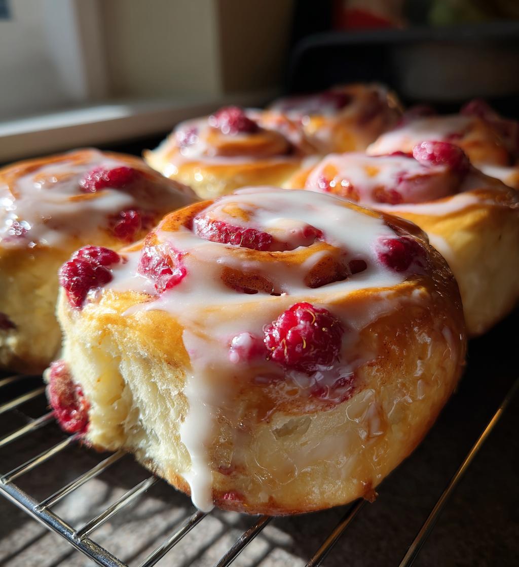 raspberry cinnamon rolls