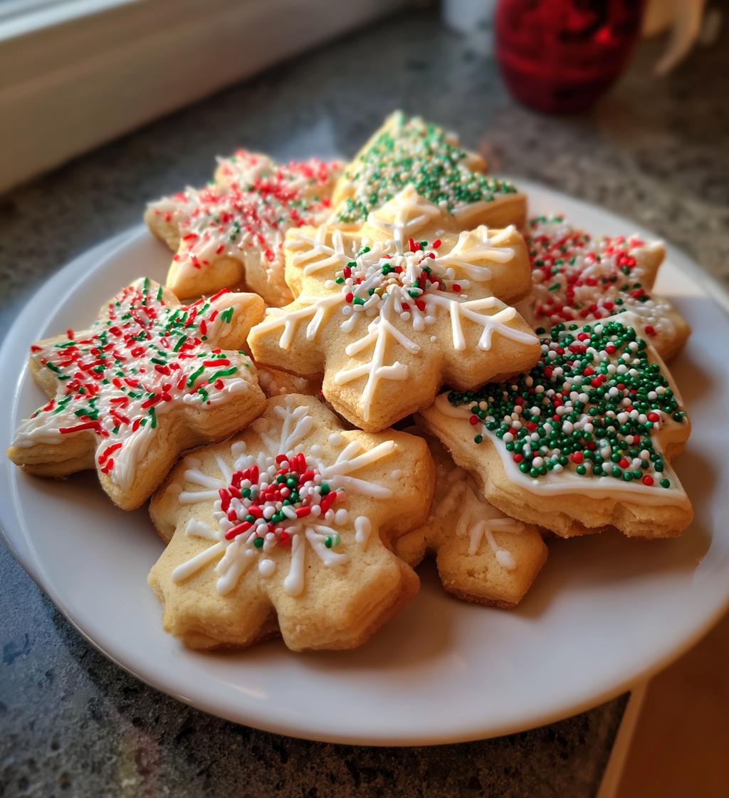 round christmas cookies decorated