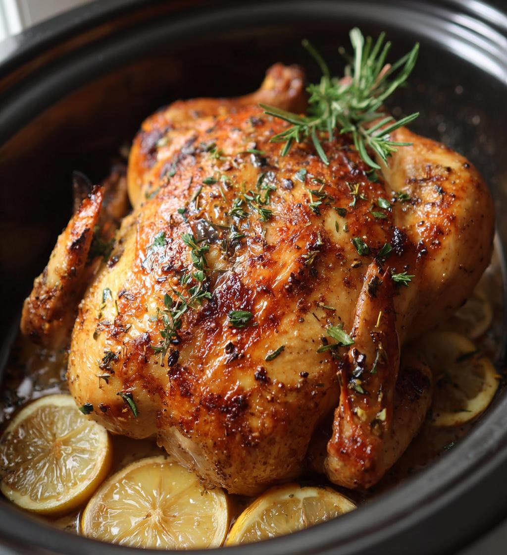 whole chicken in the crockpot
