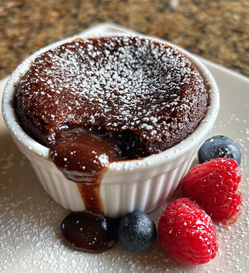 Chocolate lava cake valentines