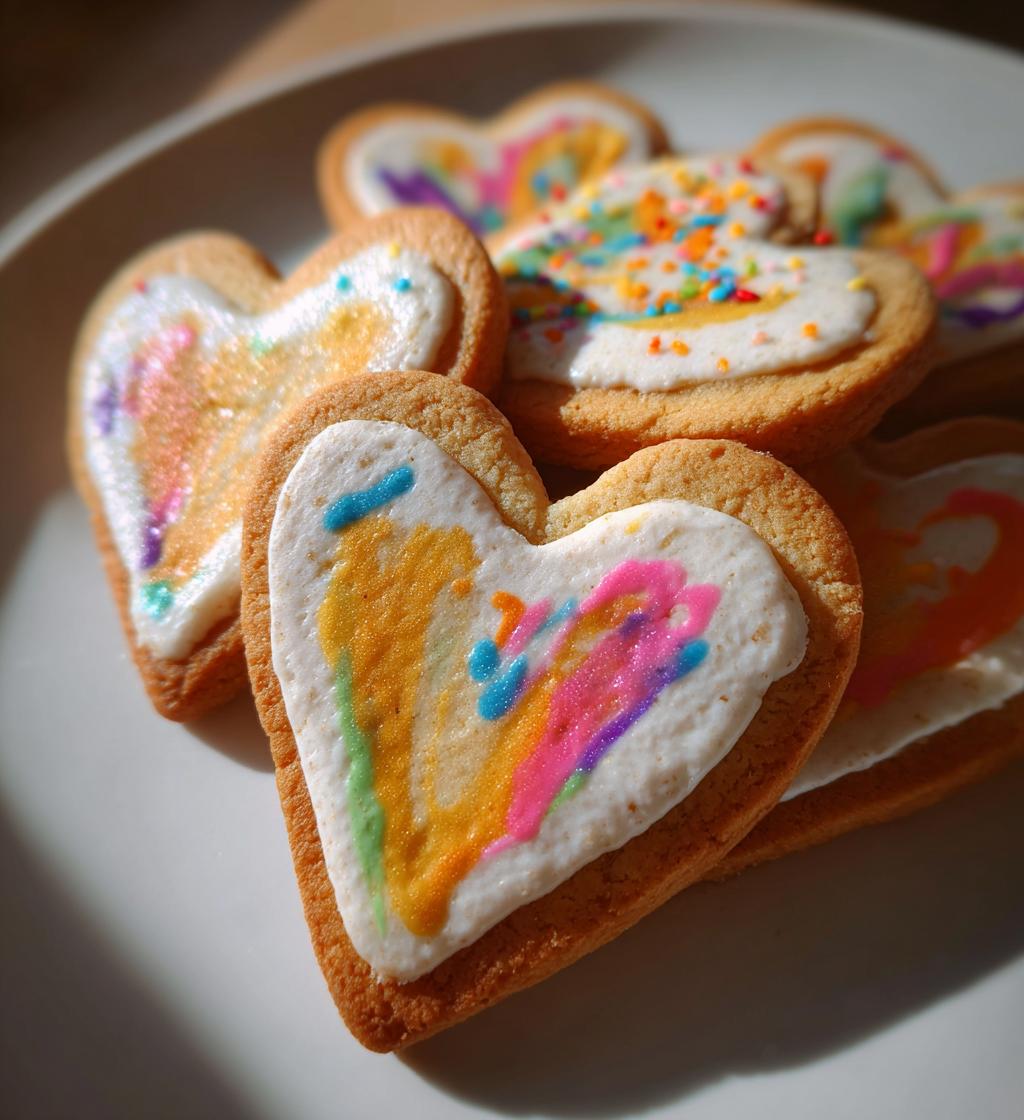 Heart-shaped cookies