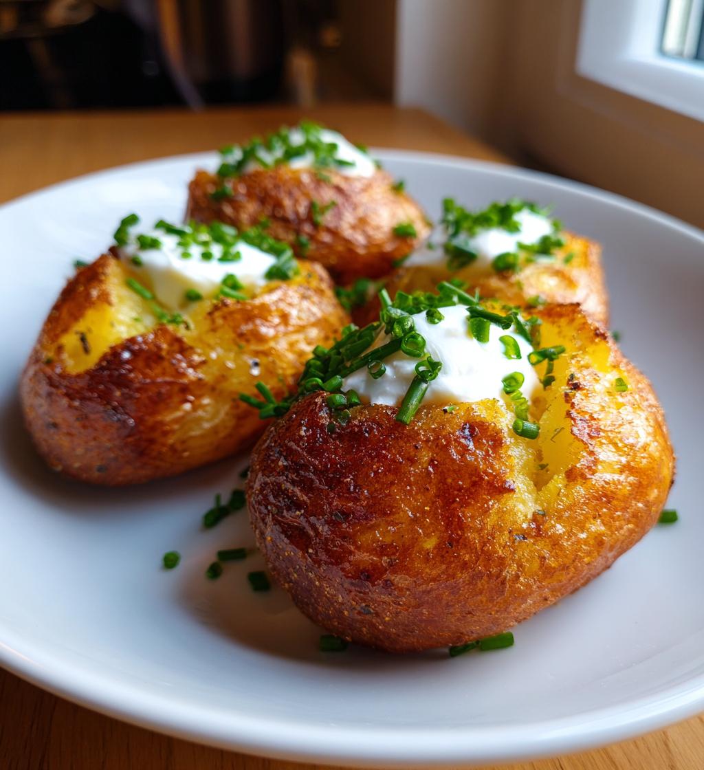 baked potatoes in the oven