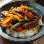 beef and pepper rice bowl