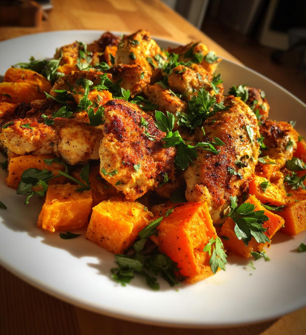 chicken and sweet potatoes