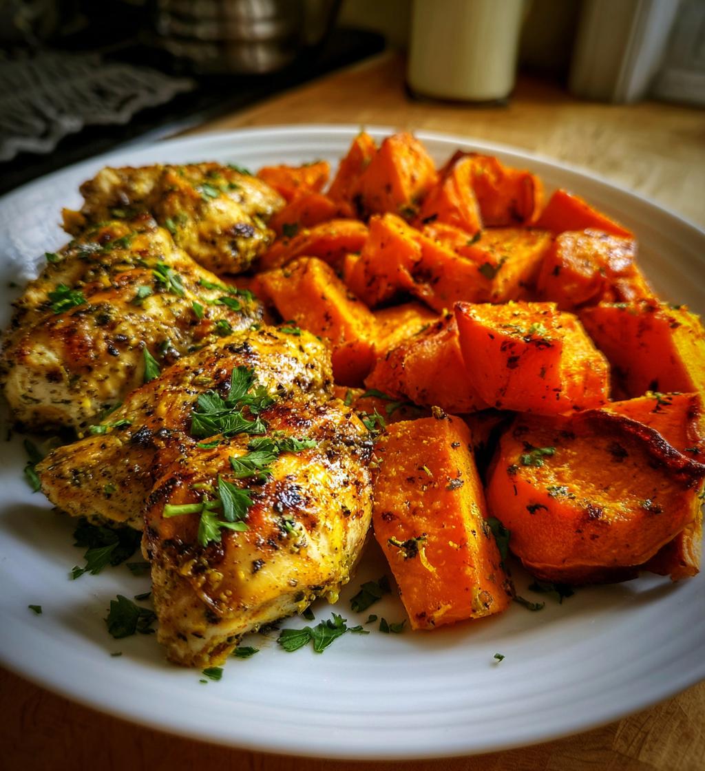chicken and sweet potatoes