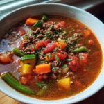 soup with ground beef