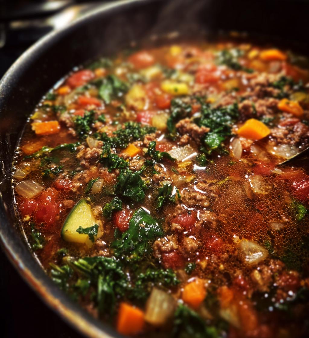 soup with ground beef