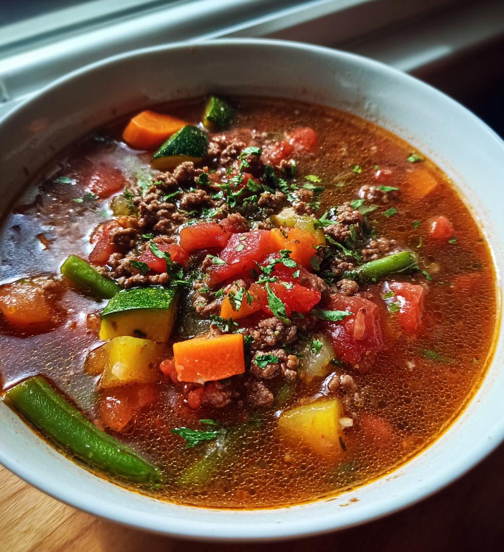 soup with ground beef