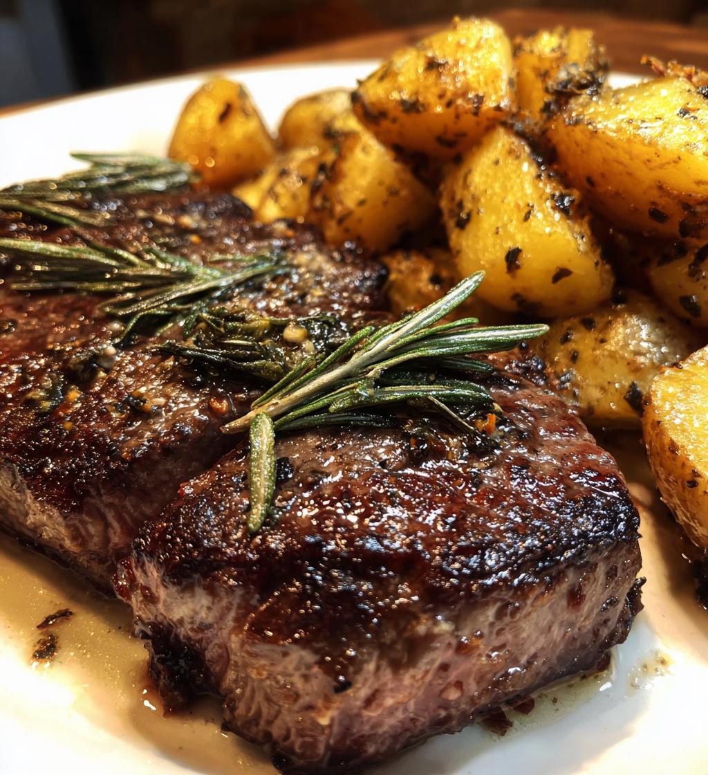 steak and potatoes