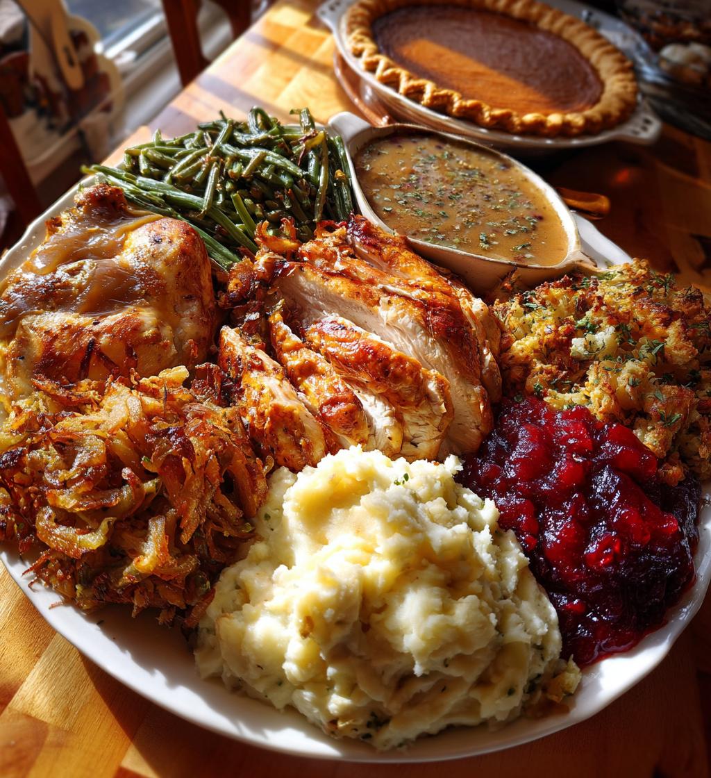 thanksgiving food table