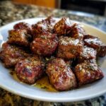 air fryer garlic butter steak bites recipe