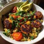air fryer salmon bites bowl
