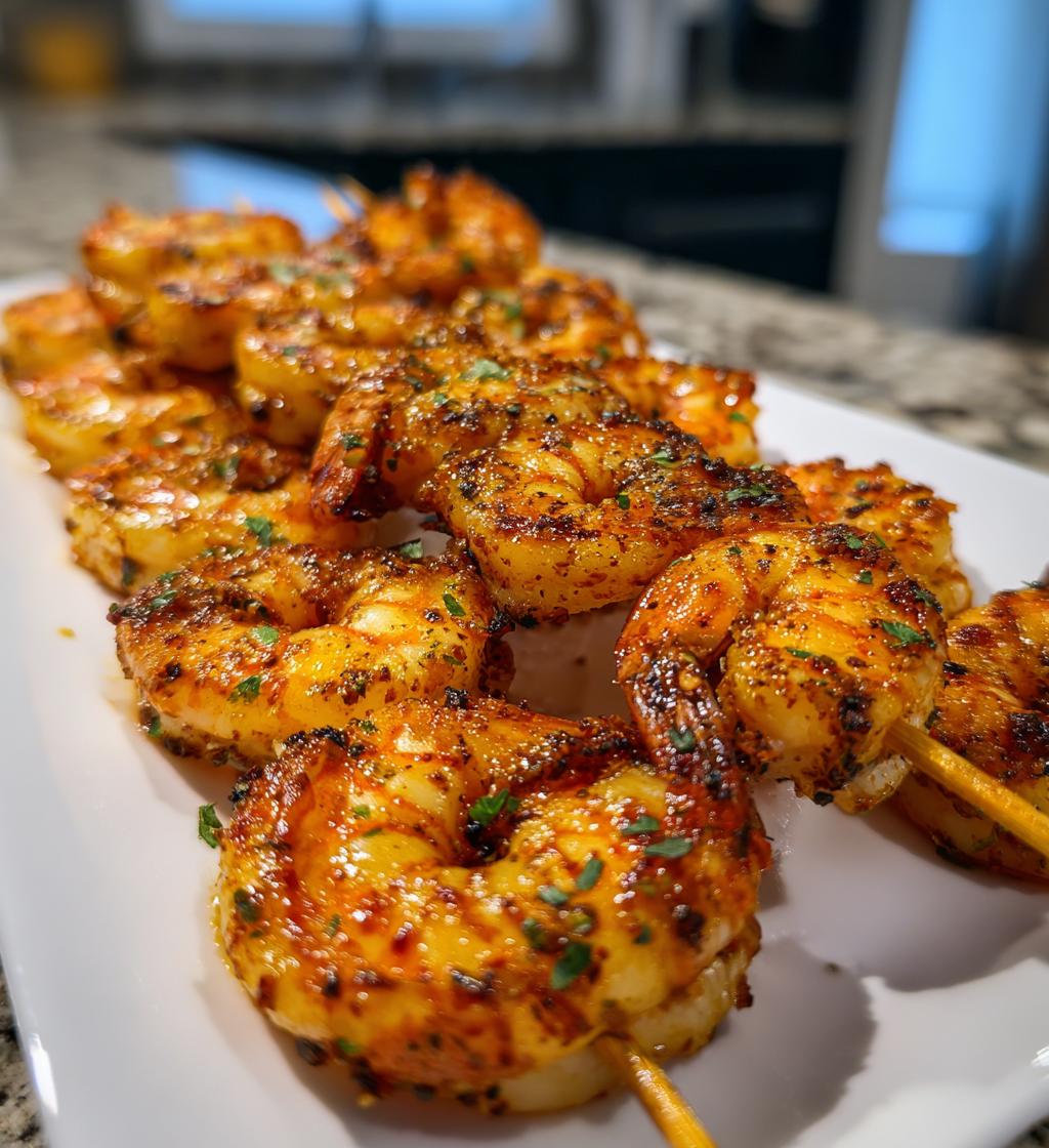 air fryer shrimp skewers