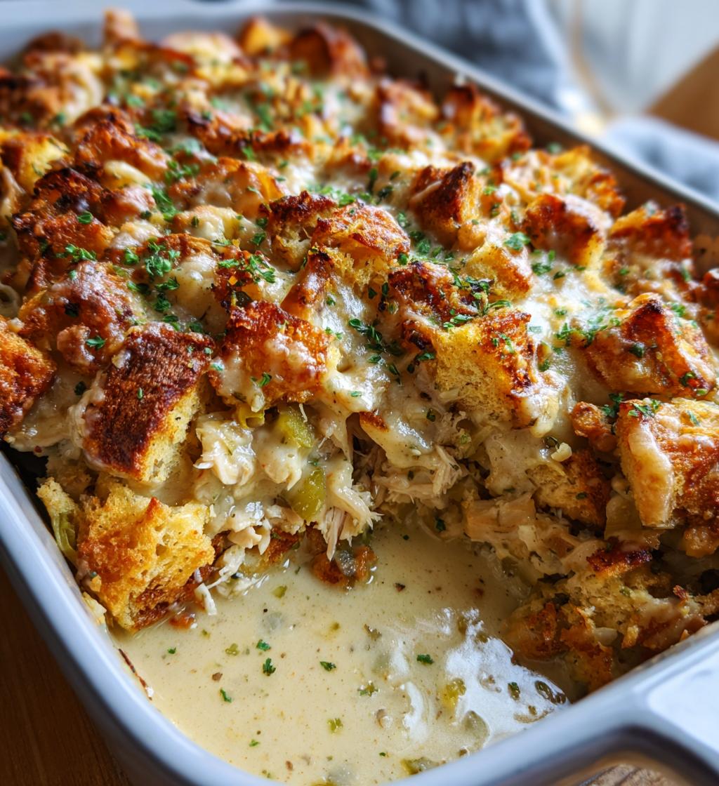 chicken stuffing casserole