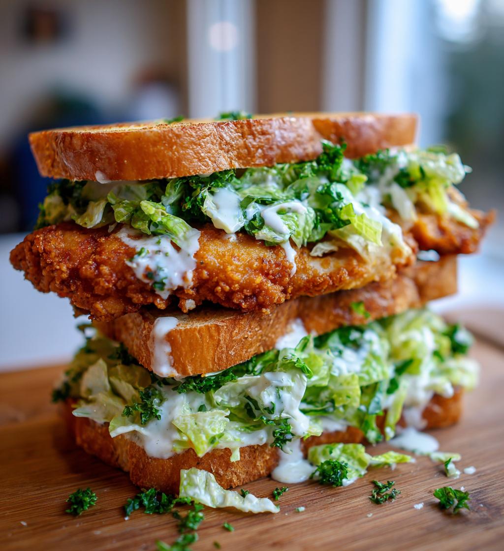 crispy chicken caesar sandwich - chili to choc