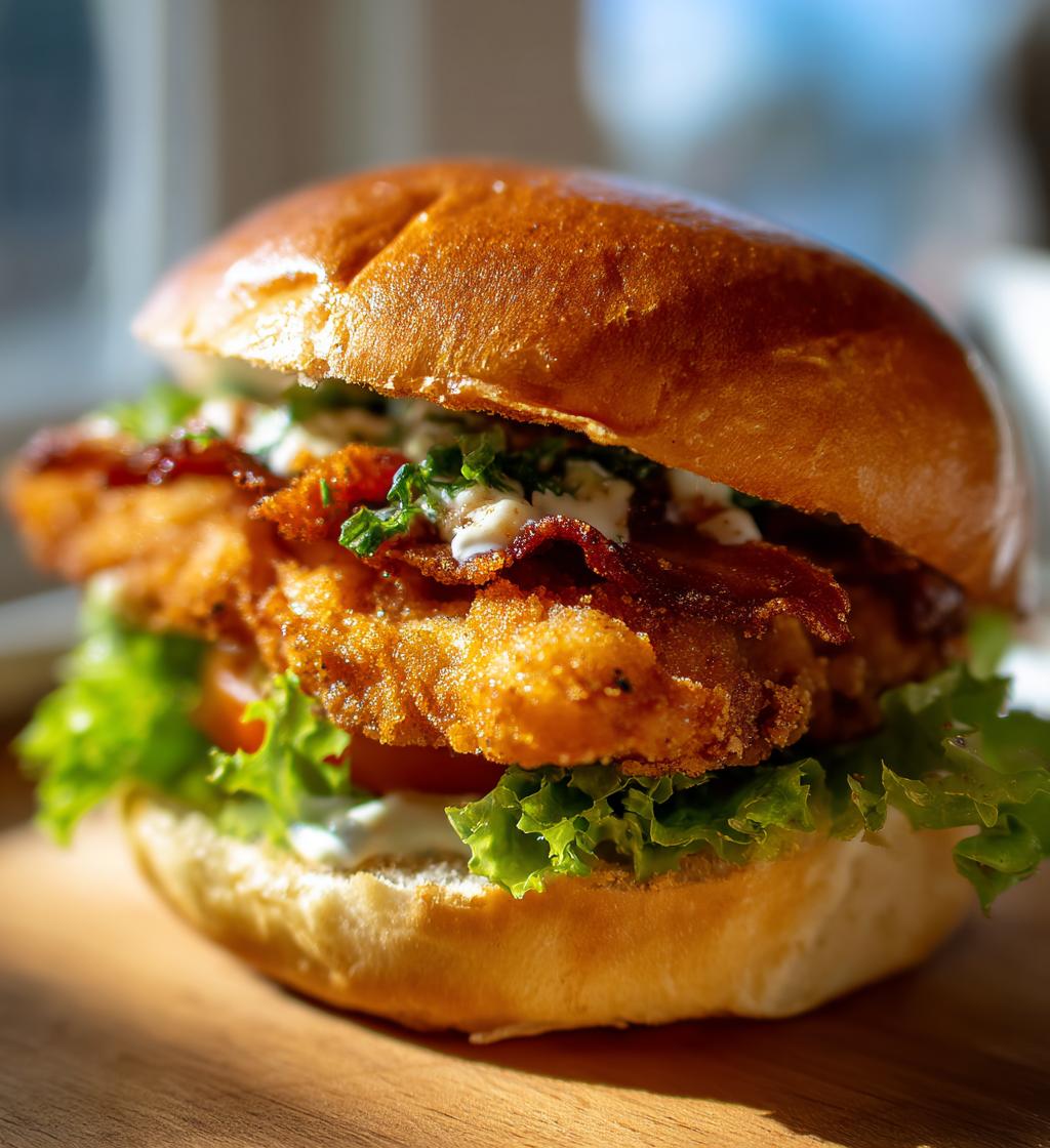 crispy chicken caesar sandwiches