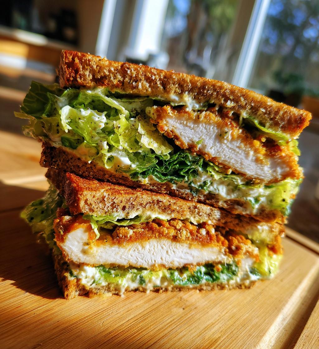 emily bites crispy chicken caesar sandwich