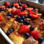french toast casserole overnight berries