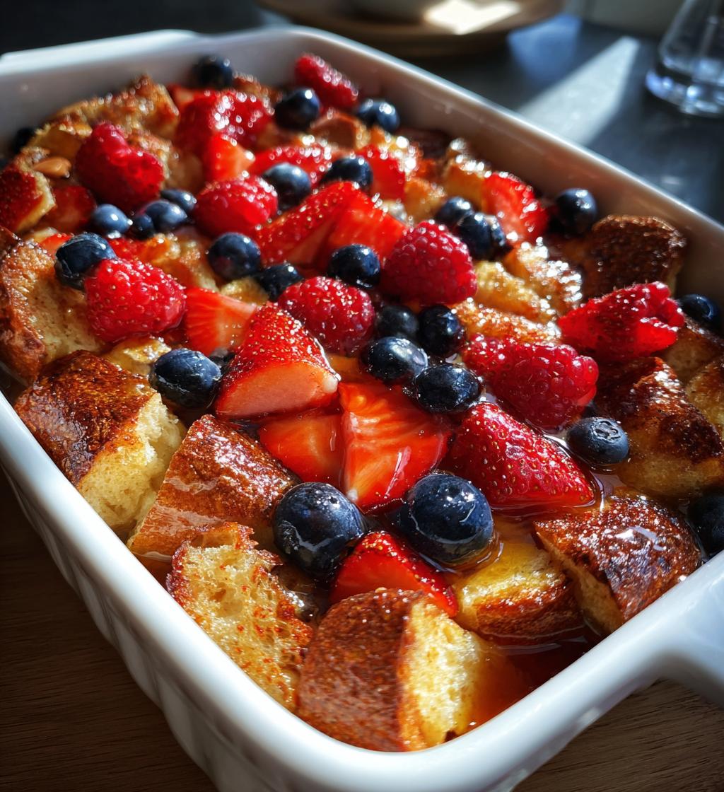 french toast casserole overnight fruit