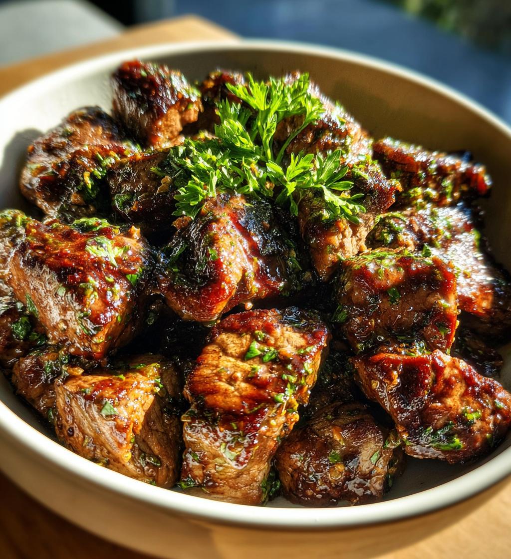 garlic butter steak bites air fryer