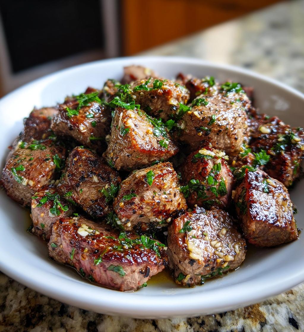 garlic butter steak bites in air fryer