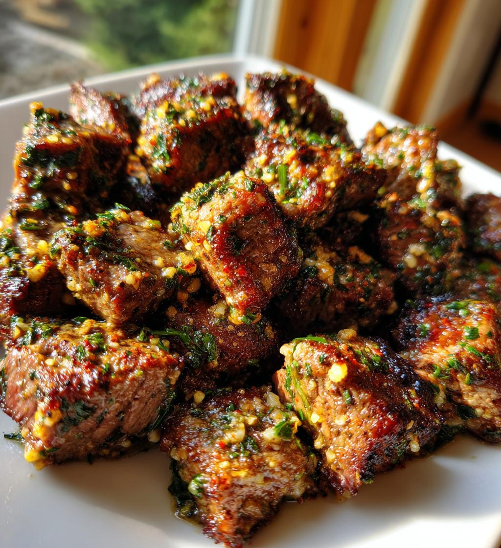 garlic parmesan steak bites air fryer