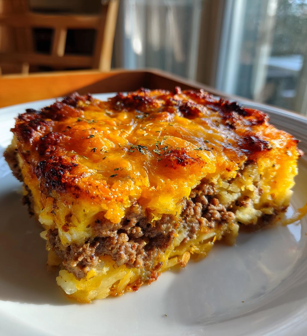 hamburger hash brown potato casserole