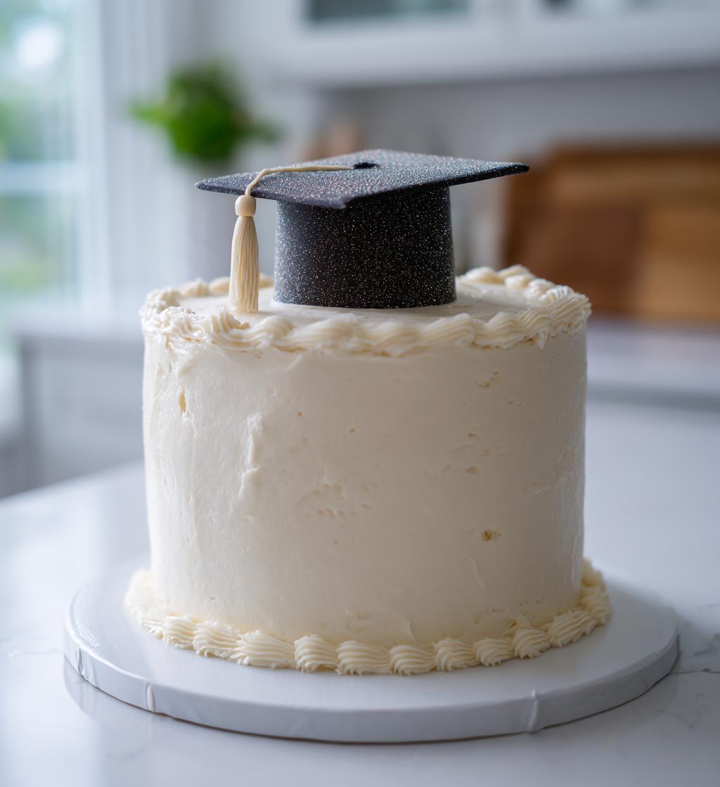 simple graduation cakes 2 tier