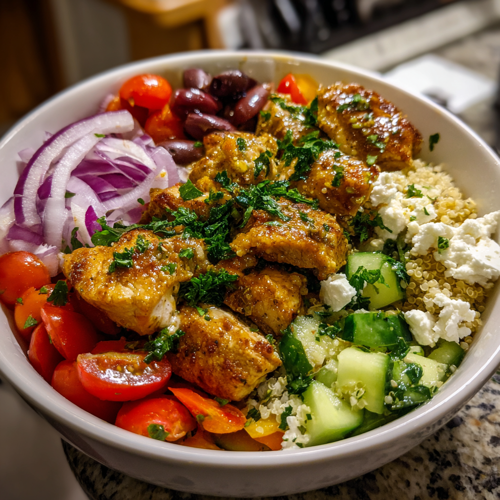 Quick Mediterranean Meals: 30-Minute Irresistible Chicken Bowl