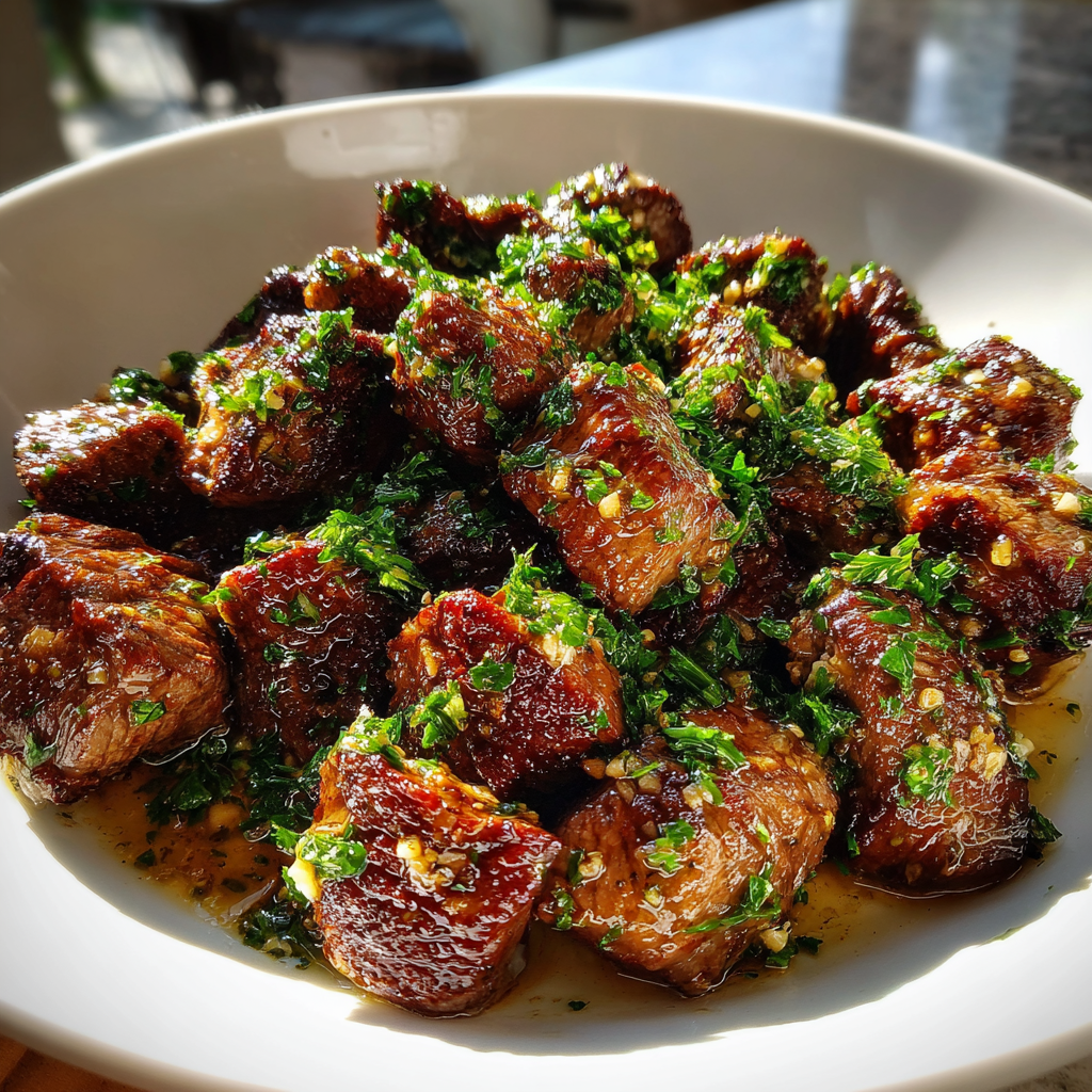 Steak Bites with Garlic Butter Air Fryer: 10 Minute Perfect Joy