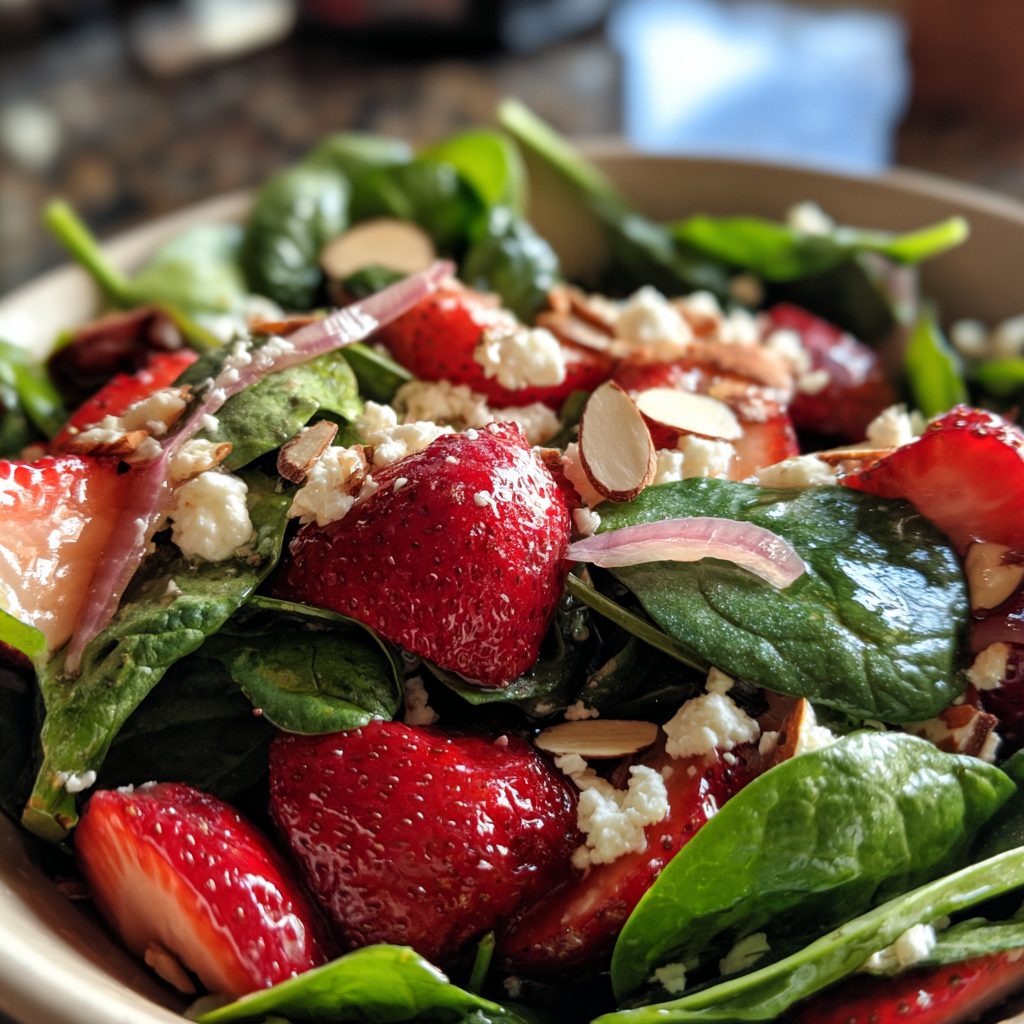 Strawberry Spinach Salad: The Perfect 10-Minute Refreshing Side