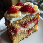 cake recipe for leos strawberry banana cake: a delightful creamy treat