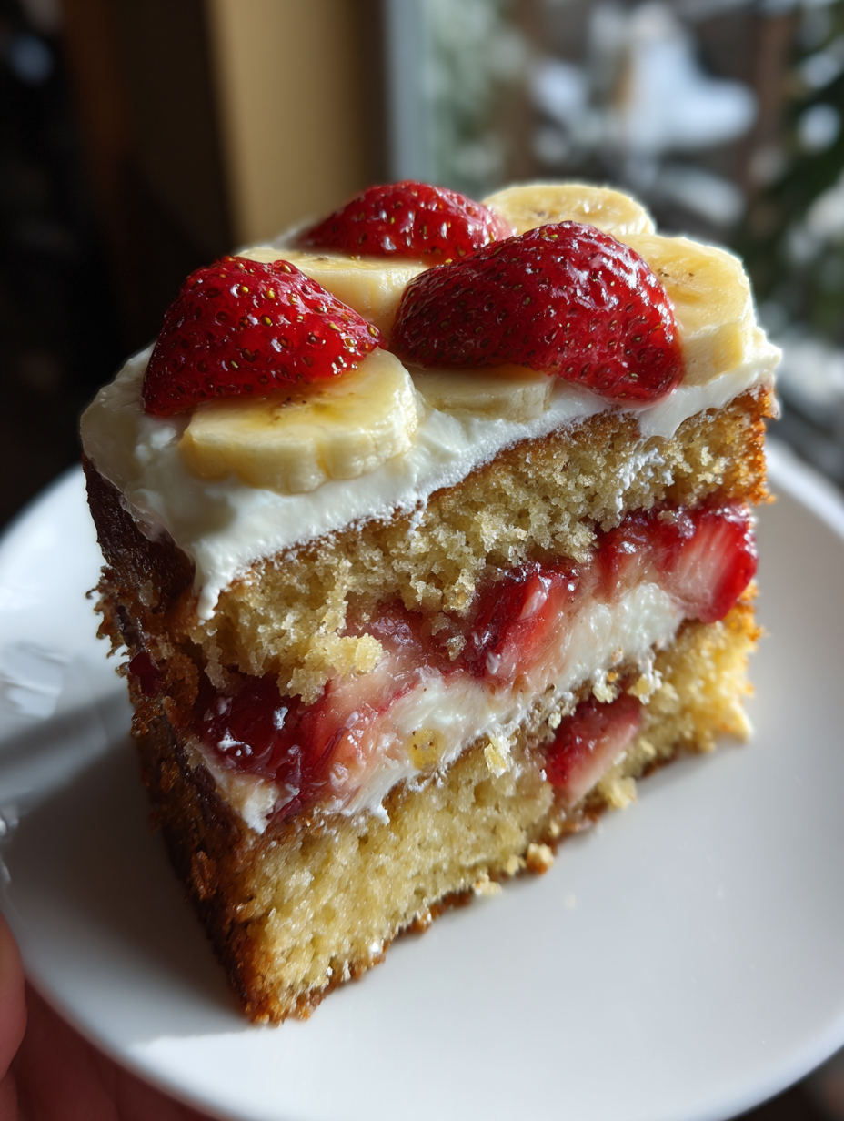 cake recipe for leos strawberry banana cake: a delightful creamy treat