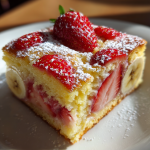cake recipe for leo's strawberry banana cake: a delightful treat
