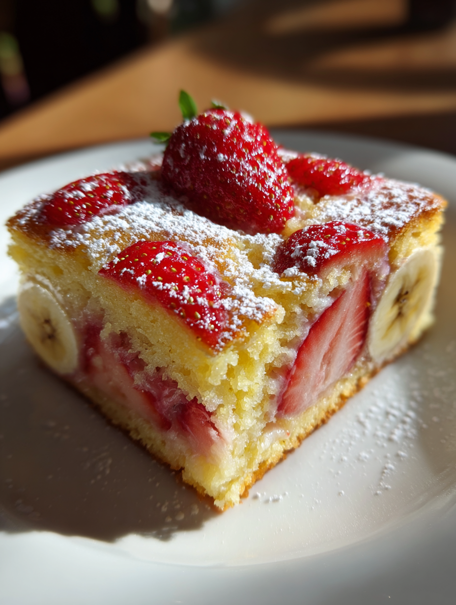 cake recipe for leo's strawberry banana cake: a delightful treat