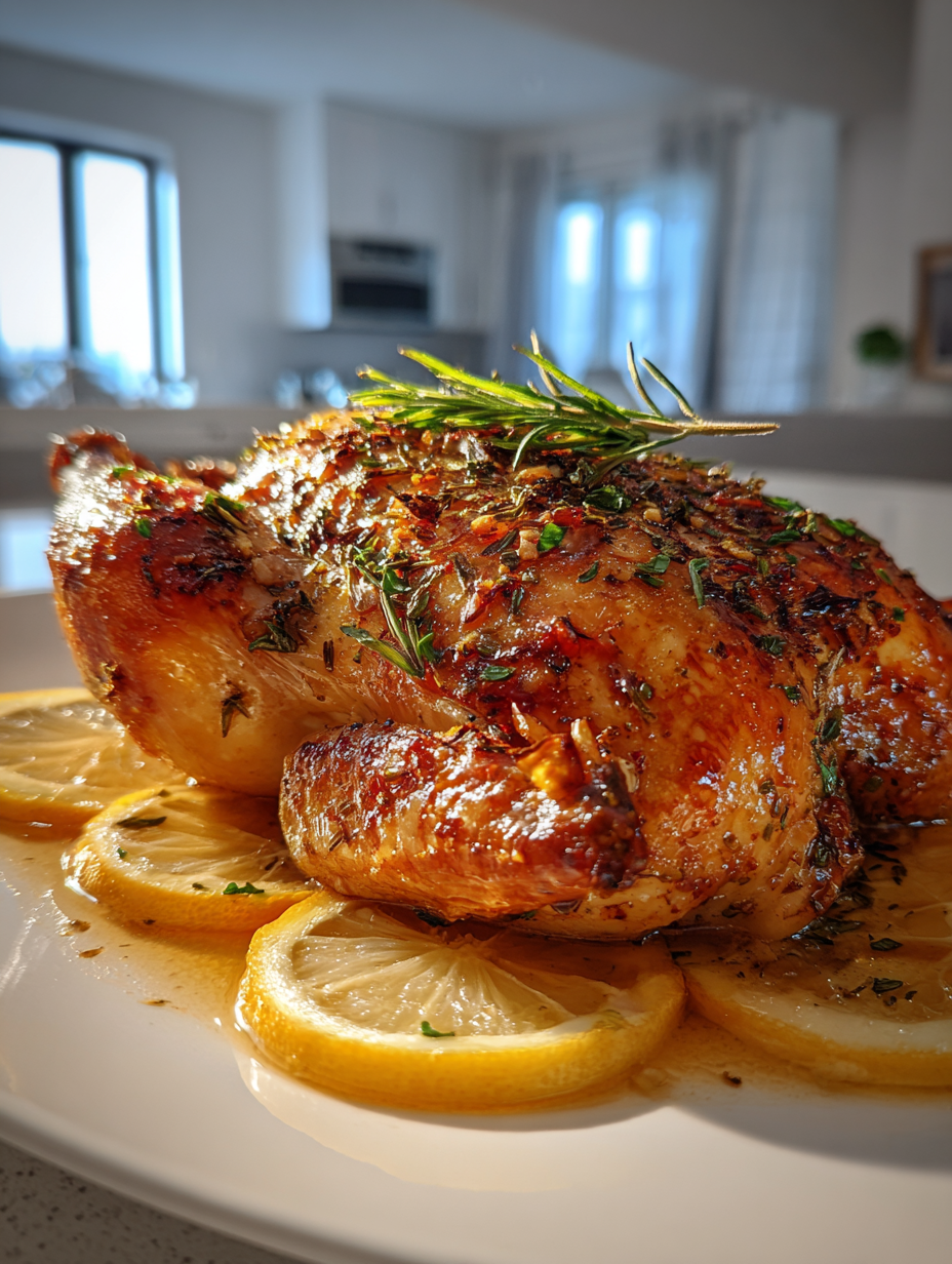 chicken recipes: Amazing Lemon Herb Roasted Chicken Delight