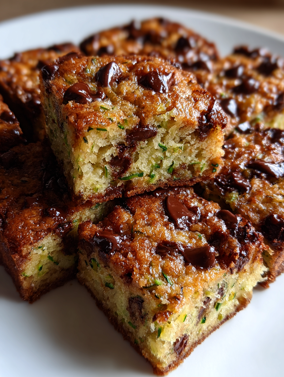 chocolate chip zucchini bars: deliciously moist and easy treat
