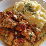 creamy garlic chicken with mashed potatoes recipe: creamy and flavorful delight