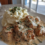 creamy garlic parmesan chicken with mashed potatoes: easy and delicious dinner option