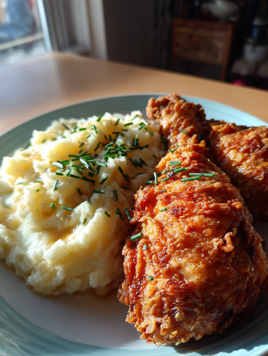 fried chicken with mashed potatoes: the ultimate comfort food delight