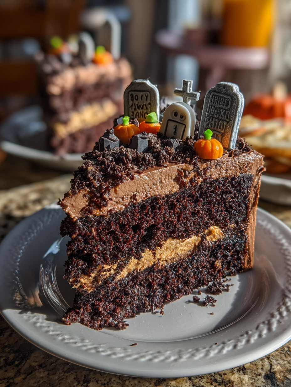 Graveyard Chocolate Cake: A Deliciously Spooky Treat for Halloween