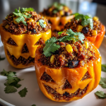 Jack-O-Lantern Stuffed Peppers: Deliciously Spooky Halloween Treats